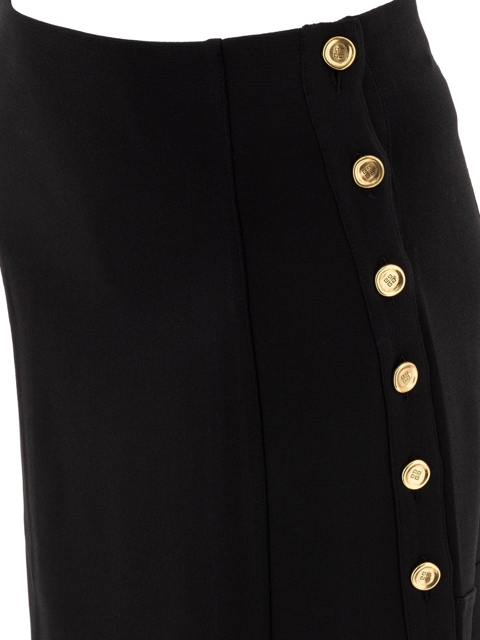 Givenchy Milan stitch skirt with buttons Zwart
