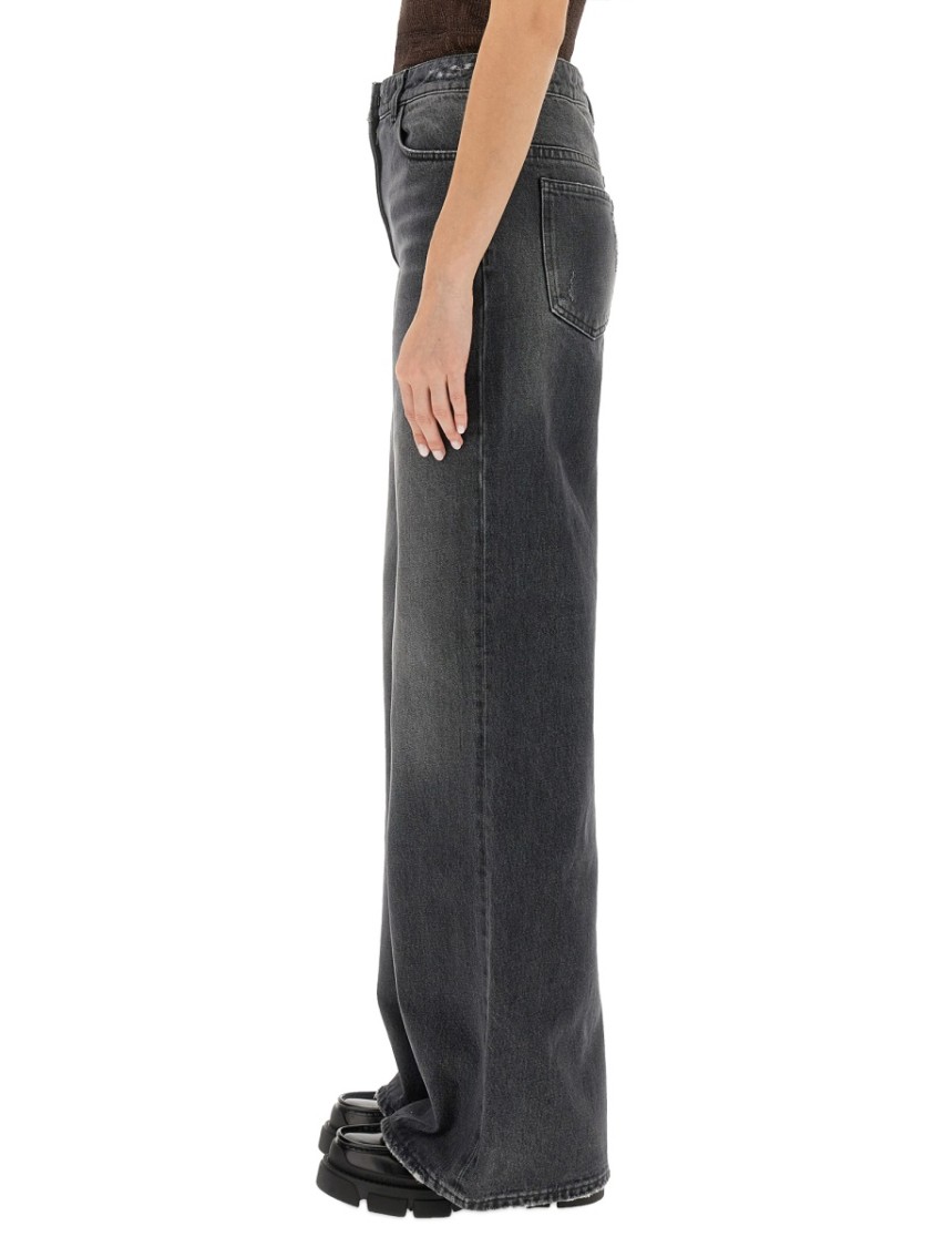 Givenchy Relaxed-Fit High-Waisted Wide-Leg Jeans Zwart
