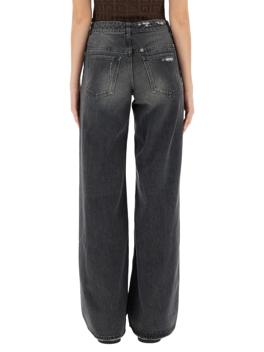 Givenchy Relaxed-Fit High-Waisted Wide-Leg Jeans Zwart