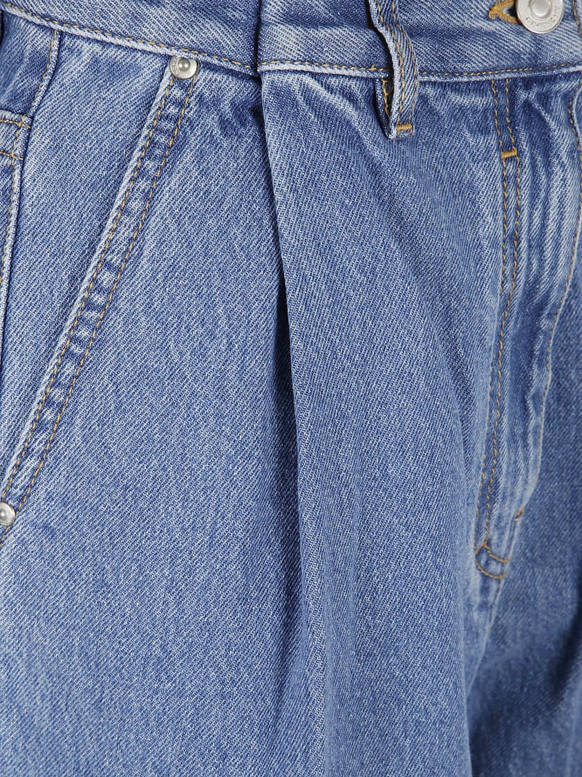 Givenchy Wide-Leg High-Waist Denim Jeans Blauw