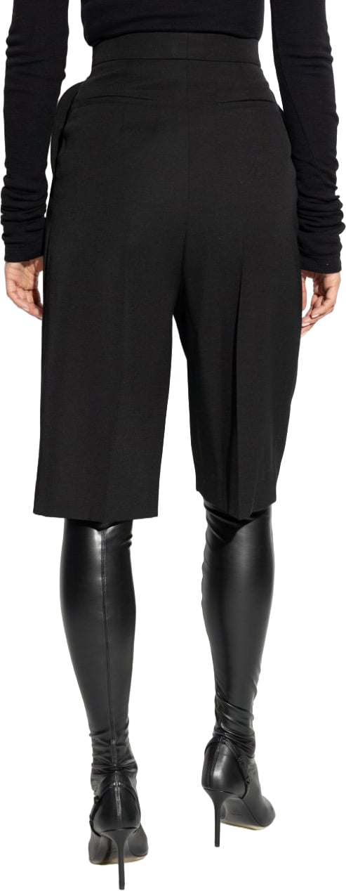 Givenchy High-Waisted Wool Shorts Zwart