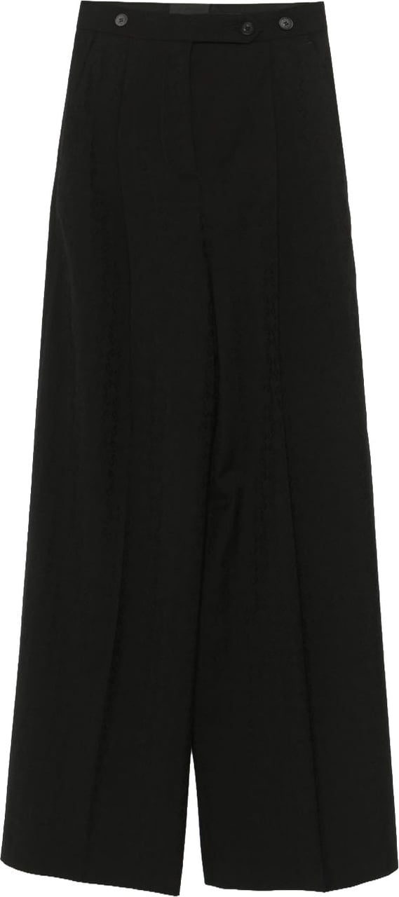 Givenchy Pleated Wide-Leg Trousers Zwart