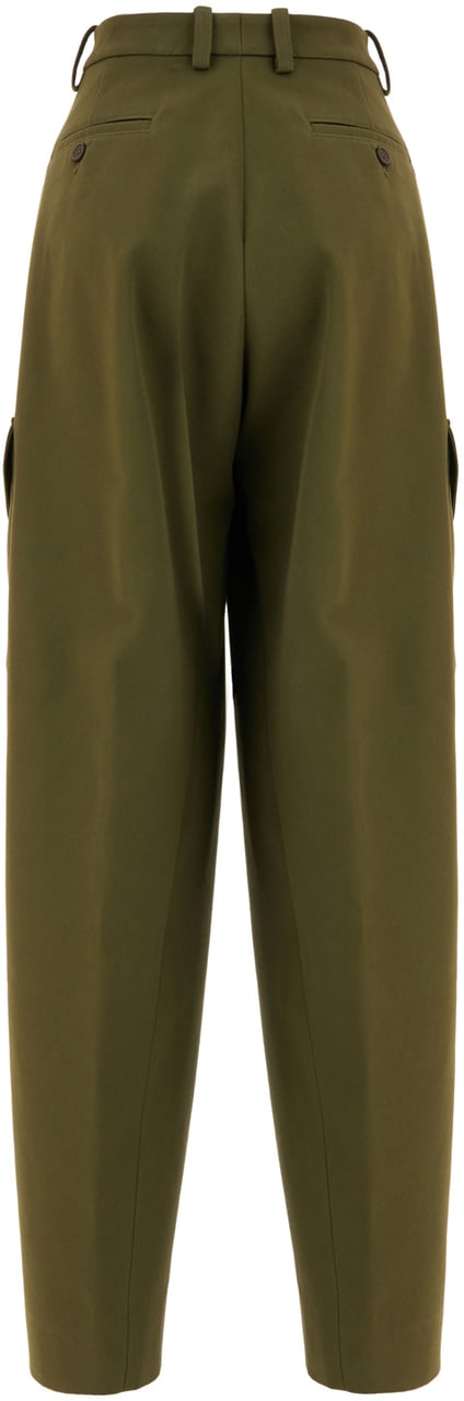 Givenchy Givenchy Olive green cotton blend pants Groen