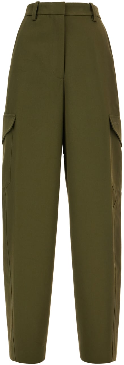 Givenchy Givenchy Olive green cotton blend pants Groen