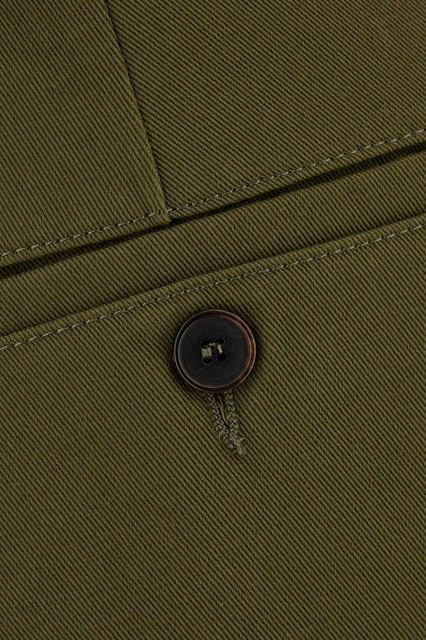 Givenchy Givenchy Olive green cotton blend pants Groen