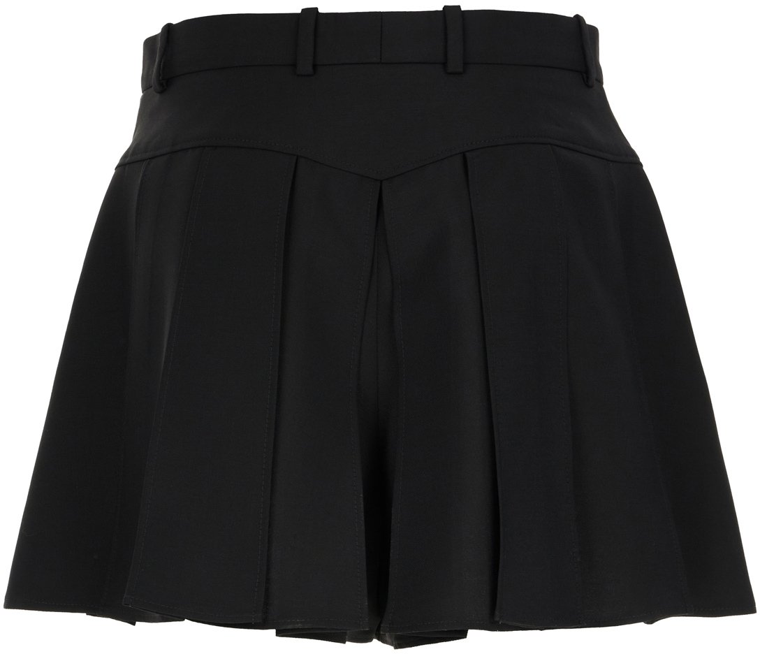 Givenchy Givenchy Black wool blend shorts Zwart