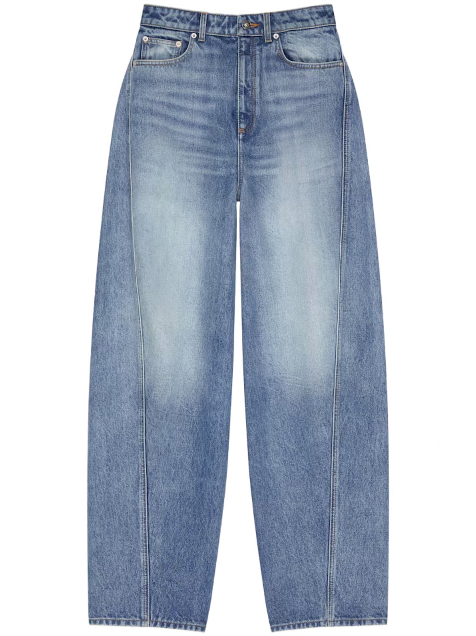 Givenchy Cocoon High Waist Cotton Jeans Blauw