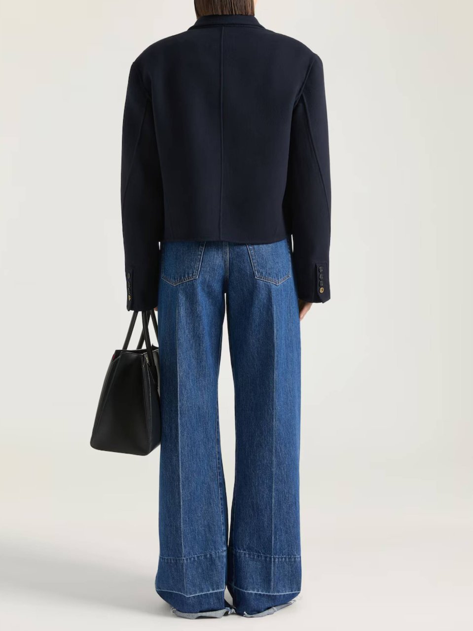Givenchy Wide-Leg Denim Trousers With Raw Edge Hem And Classic Five-Pocket Design Blauw