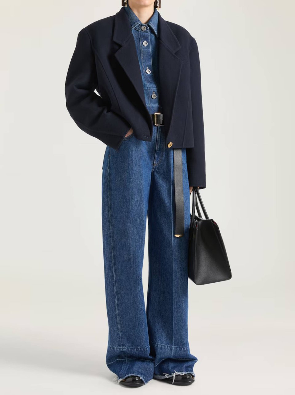 Givenchy Wide-Leg Denim Trousers With Raw Edge Hem And Classic Five-Pocket Design Blauw