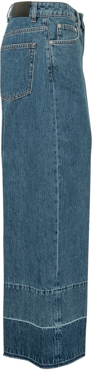 Givenchy Pantaloni Wide Leg con Cuciture Blauw