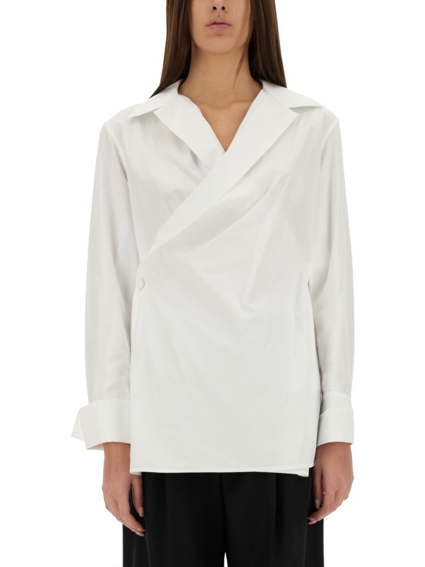 Givenchy Wrap-Around Shirt With Deep V-Neckline Wit