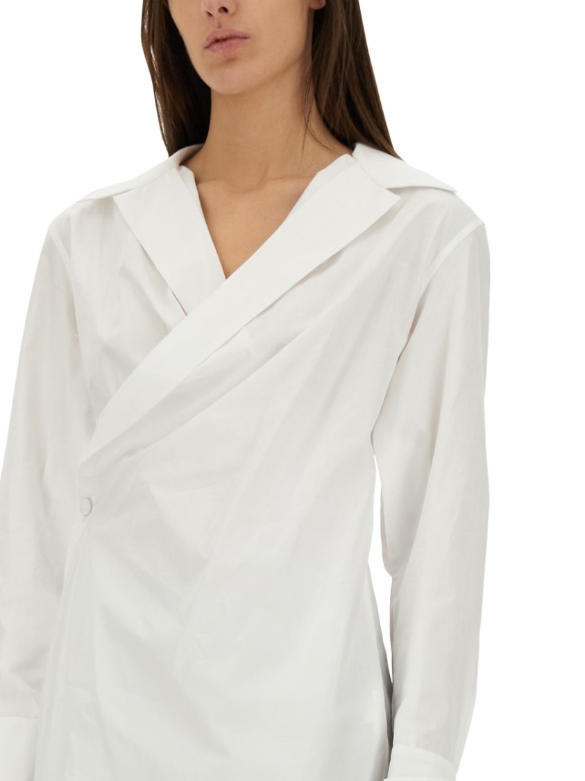 Givenchy Wrap-Around Shirt With Deep V-Neckline Wit