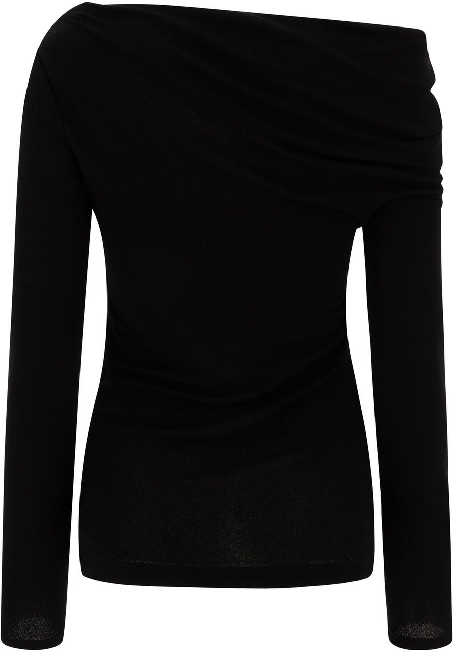 Givenchy Top with draped collar Zwart