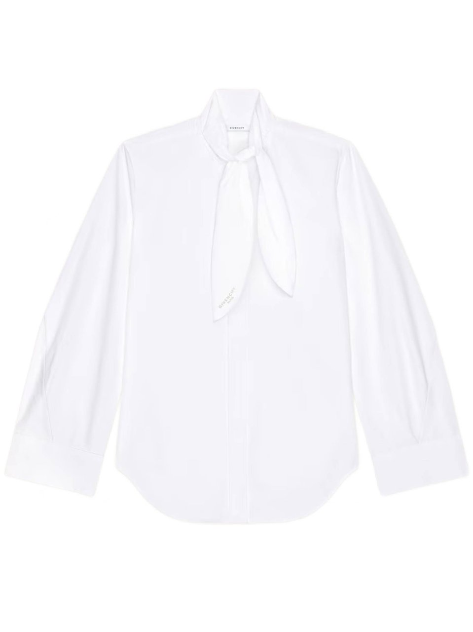 Givenchy Cotton Small Bow Tailored Shirt Wit