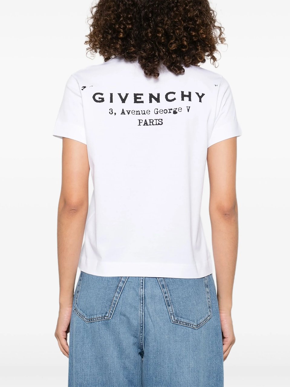 Givenchy Regular Cotton back Logo Stamp T-Shirt Wit