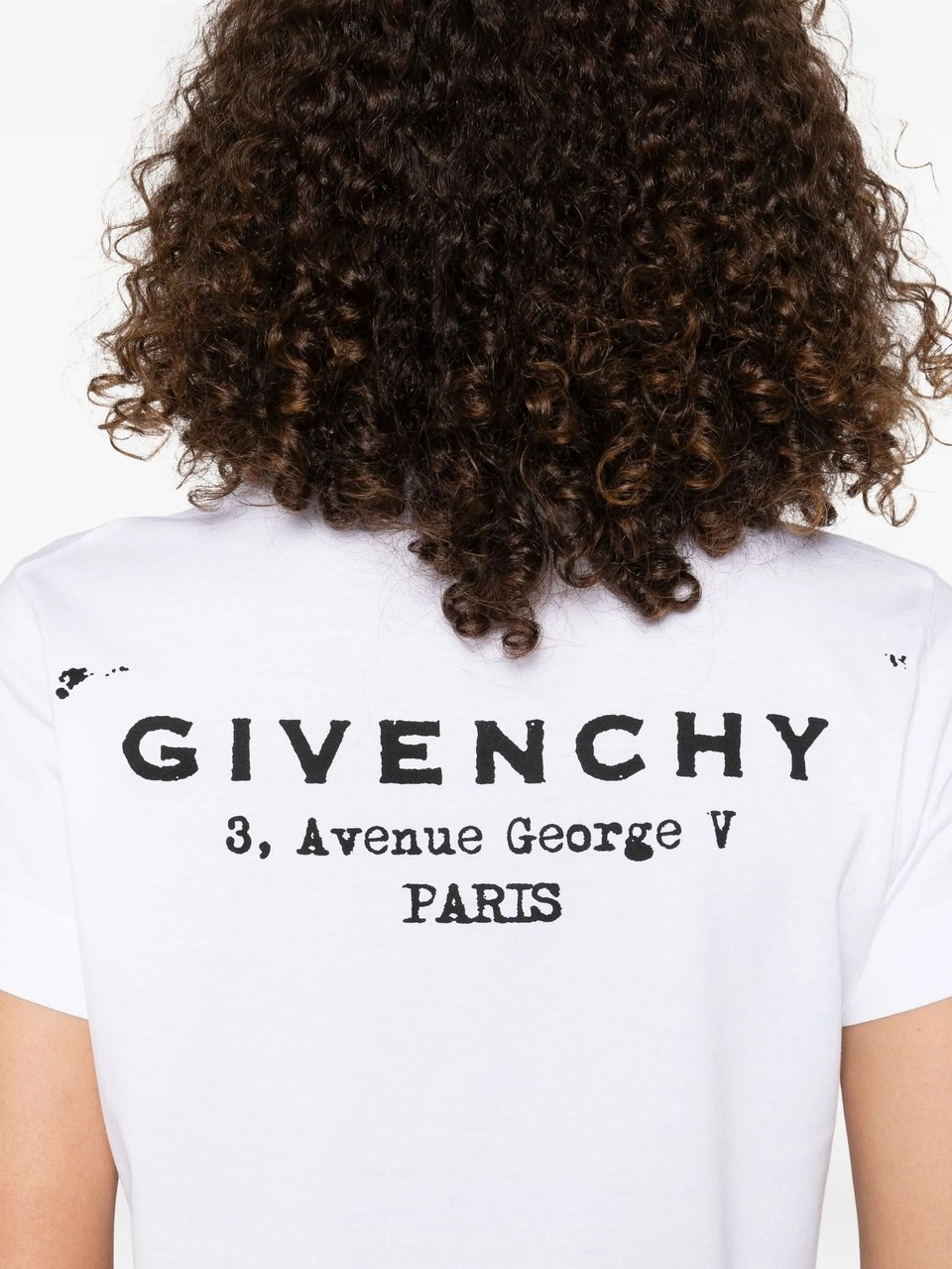 Givenchy Regular Cotton back Logo Stamp T-Shirt Wit