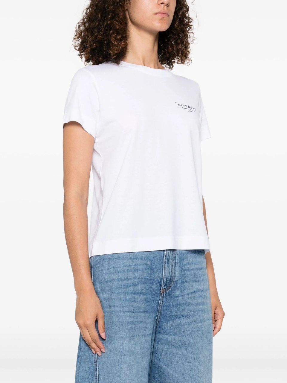 Givenchy Regular Cotton back Logo Stamp T-Shirt Wit
