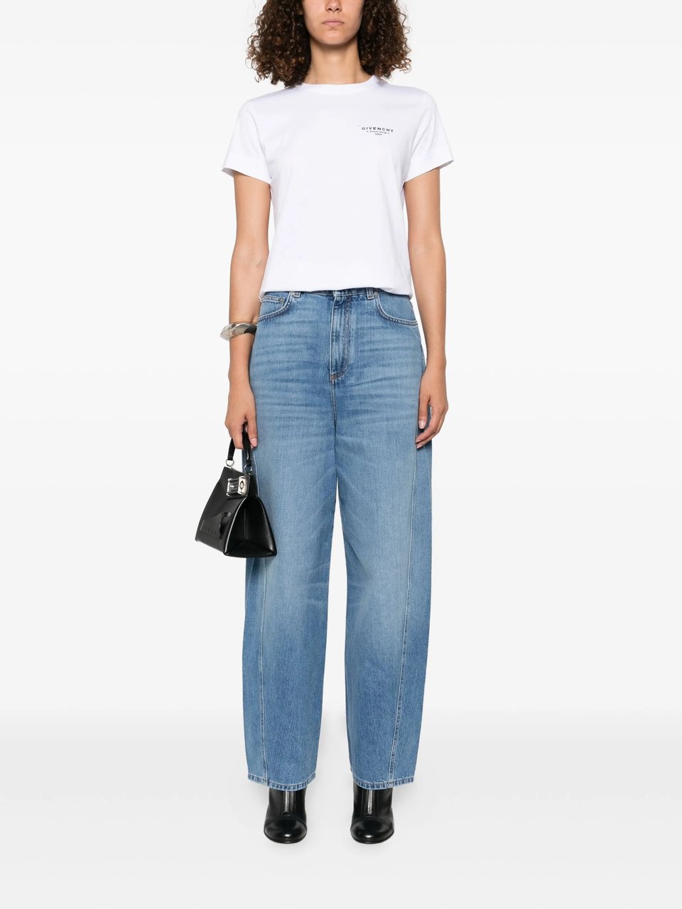 Givenchy Regular Cotton back Logo Stamp T-Shirt Wit