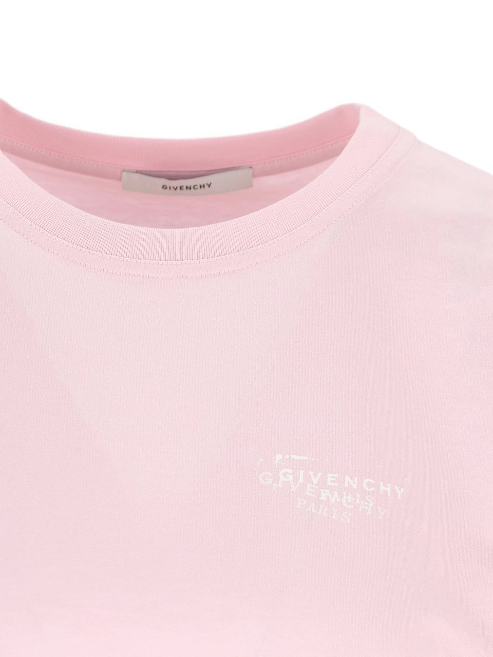 Givenchy Regular Fit Soft Pink Logo T-Shirt Neutraal