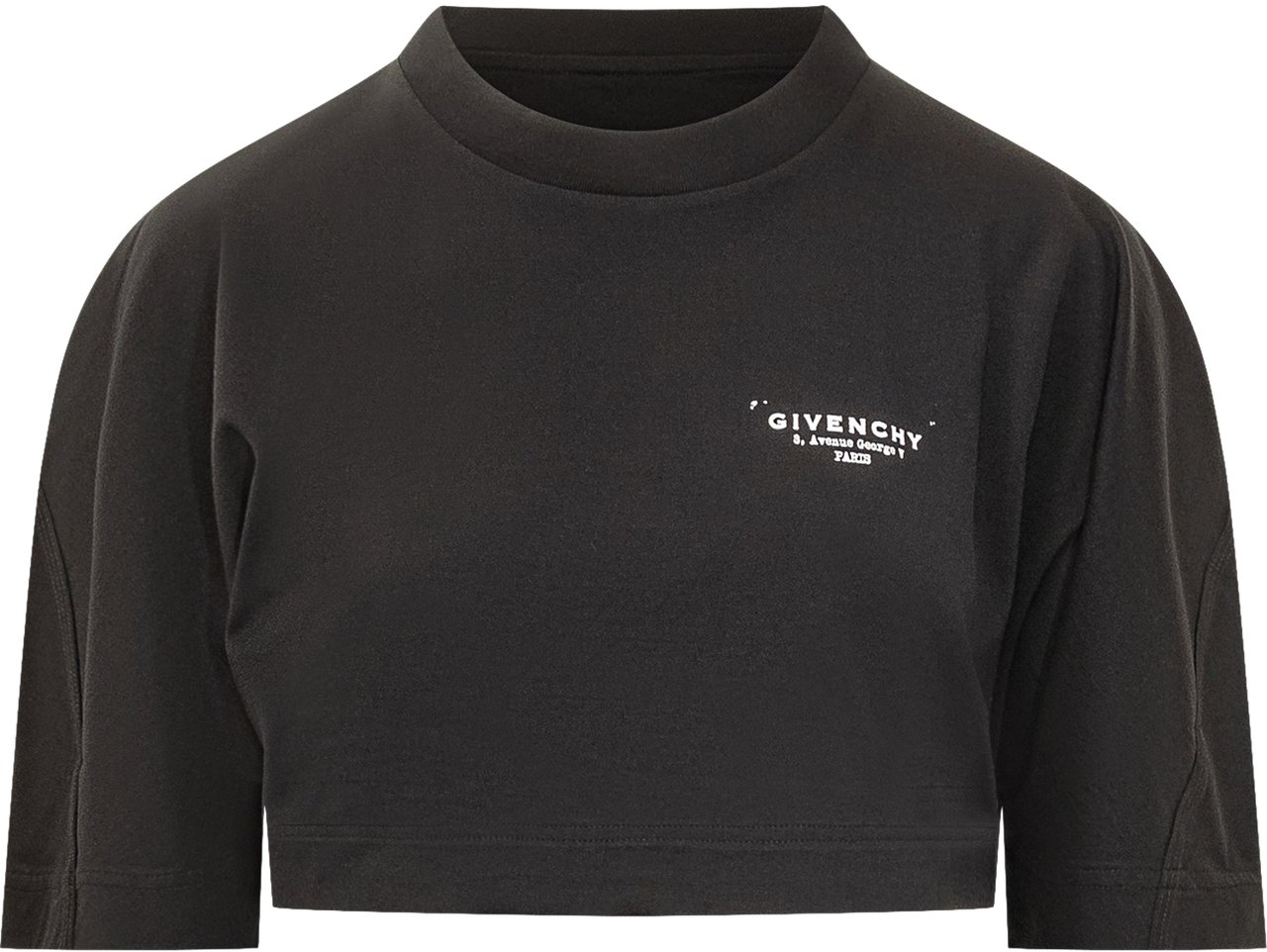 Givenchy Givenchy T-shirt Nera Cropped Zwart