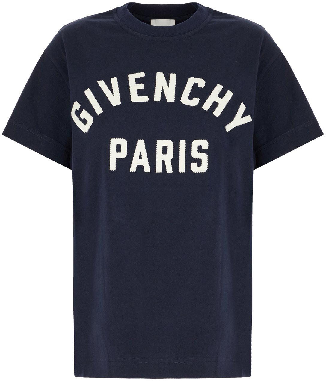 Givenchy Givenchy Navy blue cotton oversize t-shirt Blauw