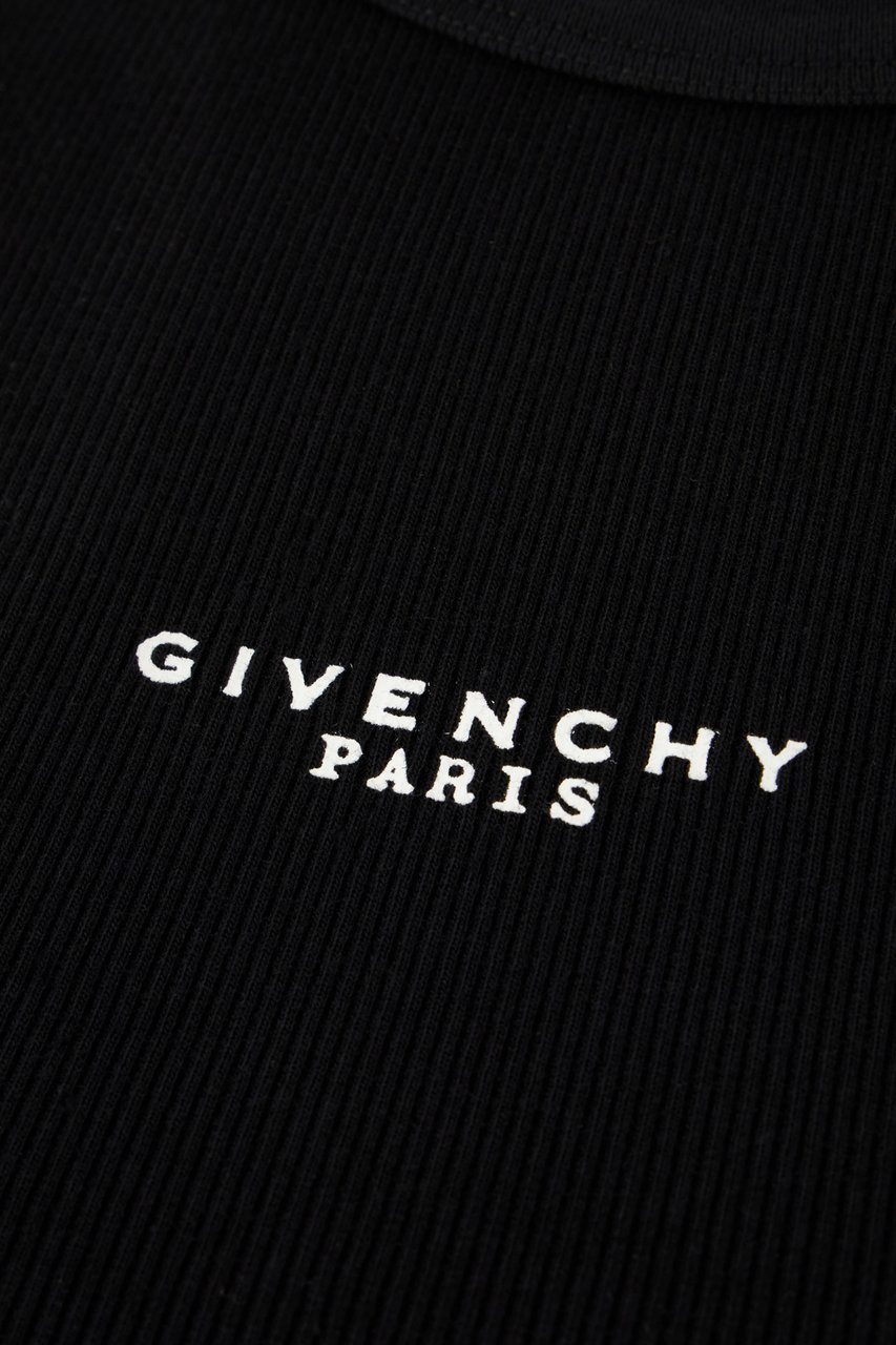Givenchy Givenchy Black stretch cotton top Zwart