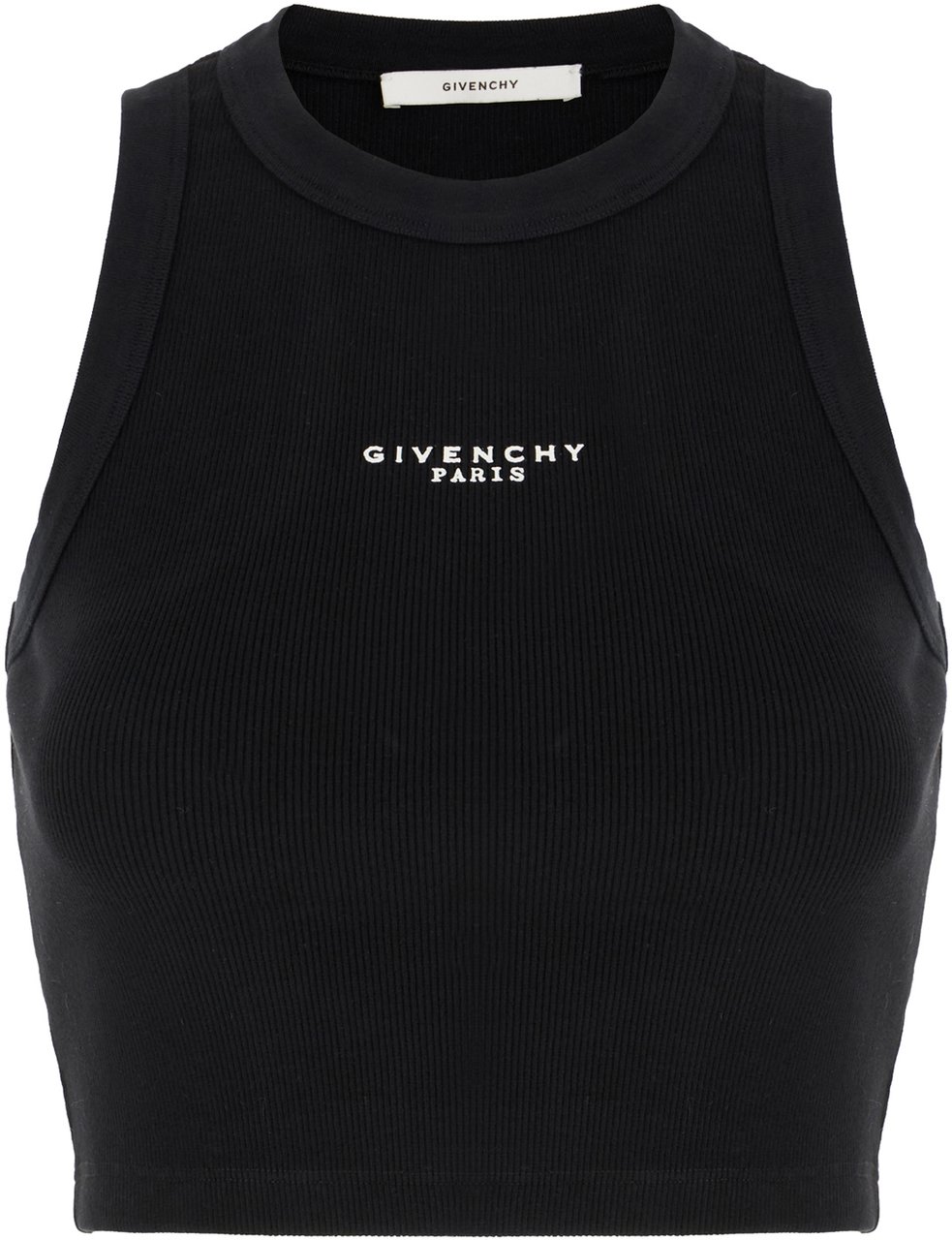 Givenchy Givenchy Black stretch cotton top Zwart