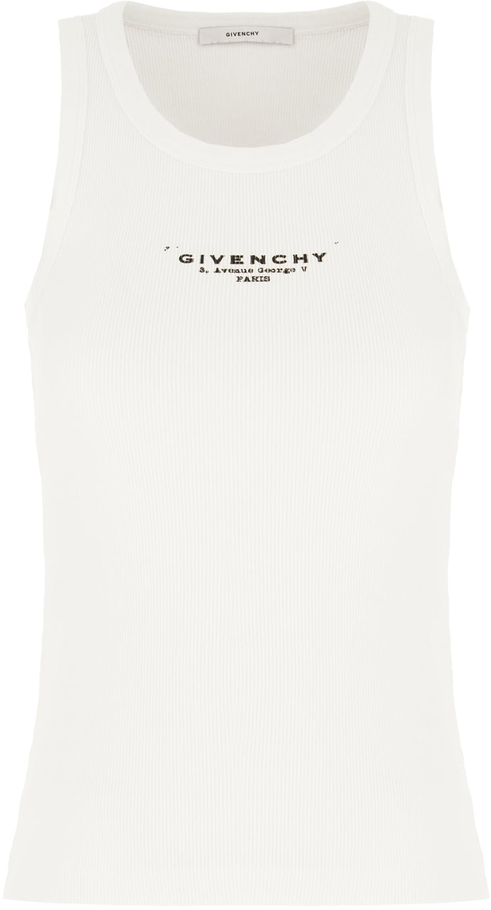 Givenchy Givenchy White stretch cotton tank top Wit