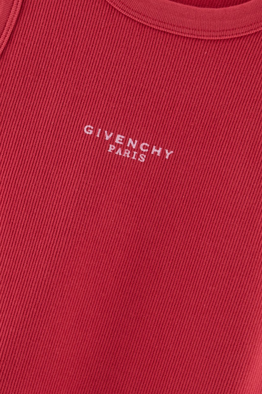 Givenchy Fuchsia stretch cotton tank top Roze