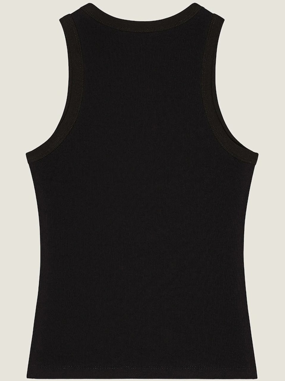 Givenchy Tank Top Fitted Ribbed Cotton Tank Zwart
