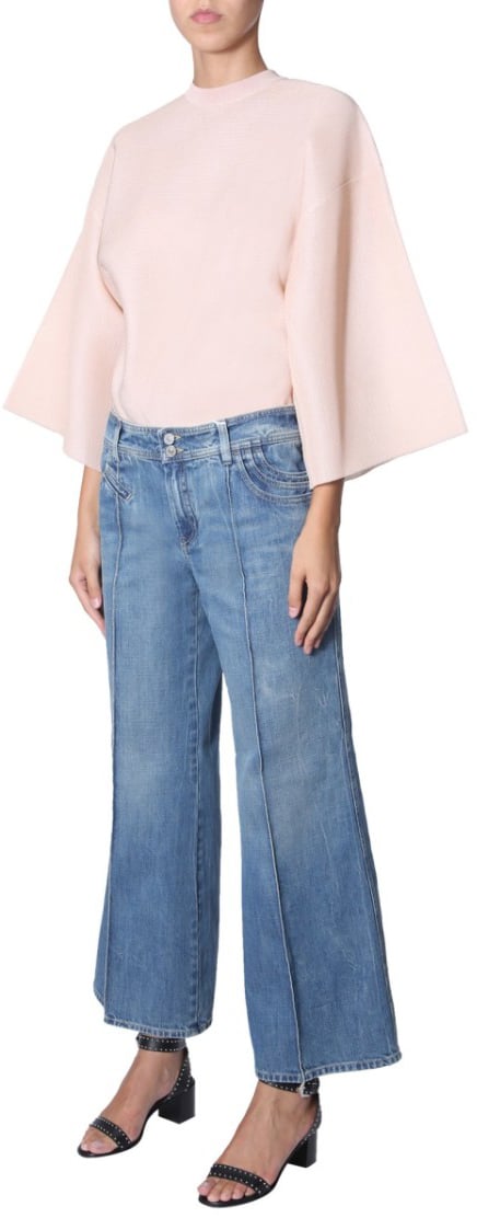 Givenchy Puffed Sleeve Top With Round Neckline Neutraal