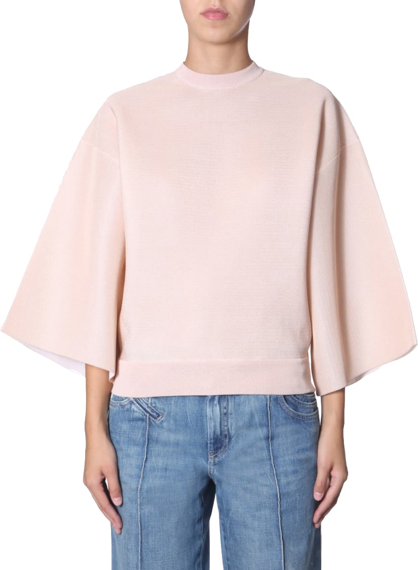Givenchy Puffed Sleeve Top With Round Neckline Neutraal