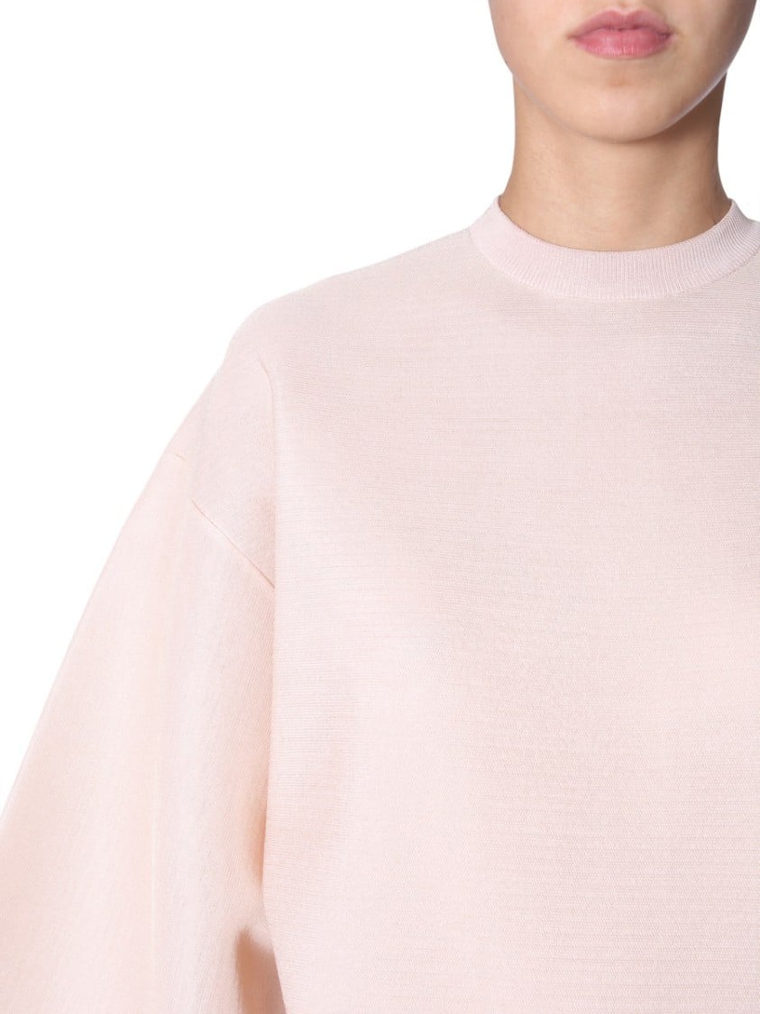 Givenchy Puffed Sleeve Top With Round Neckline Neutraal