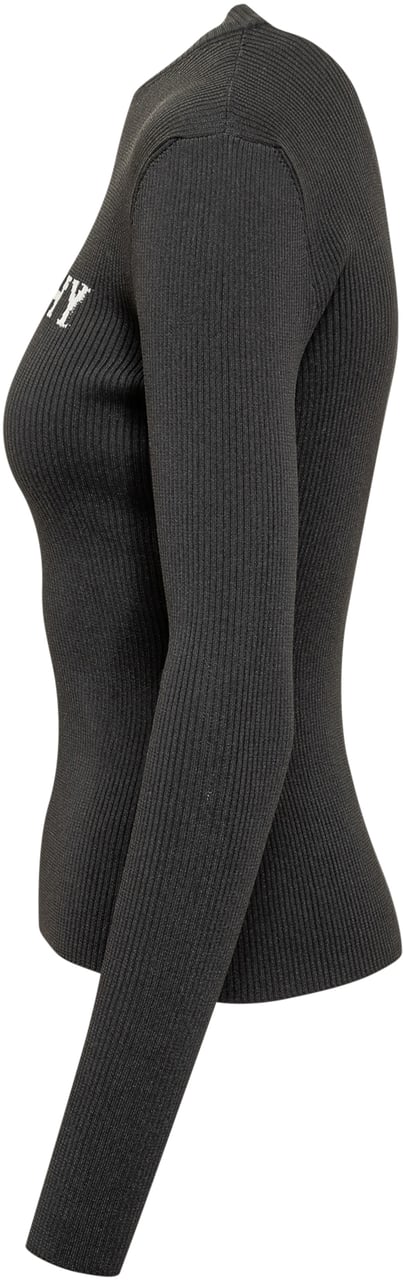 Givenchy Givenchy Maglia Nera con Logo Ricamato Zwart