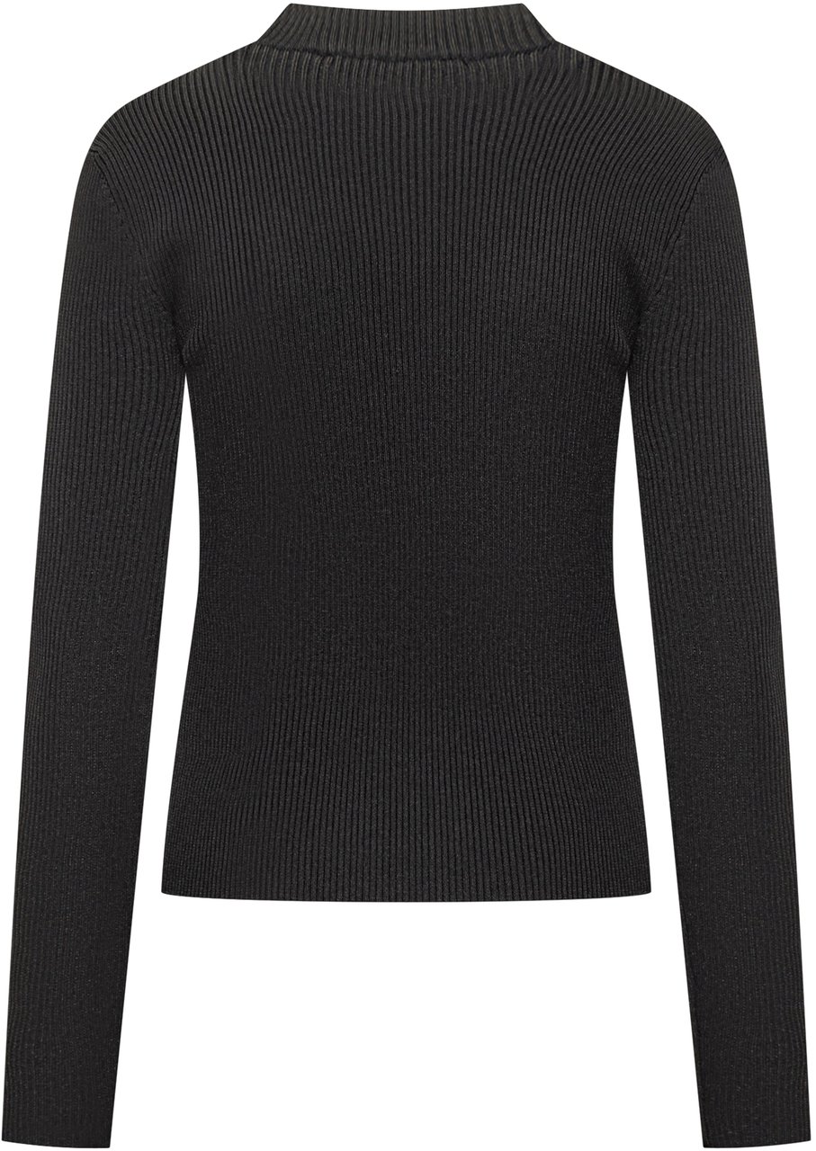 Givenchy Givenchy Maglia Nera con Logo Ricamato Zwart