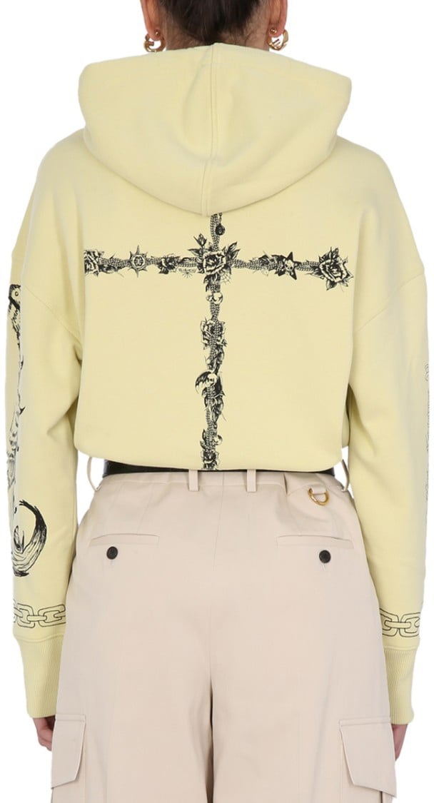 Givenchy Artistic Oversize Sweatshirt With Drawstring Hood Neutraal