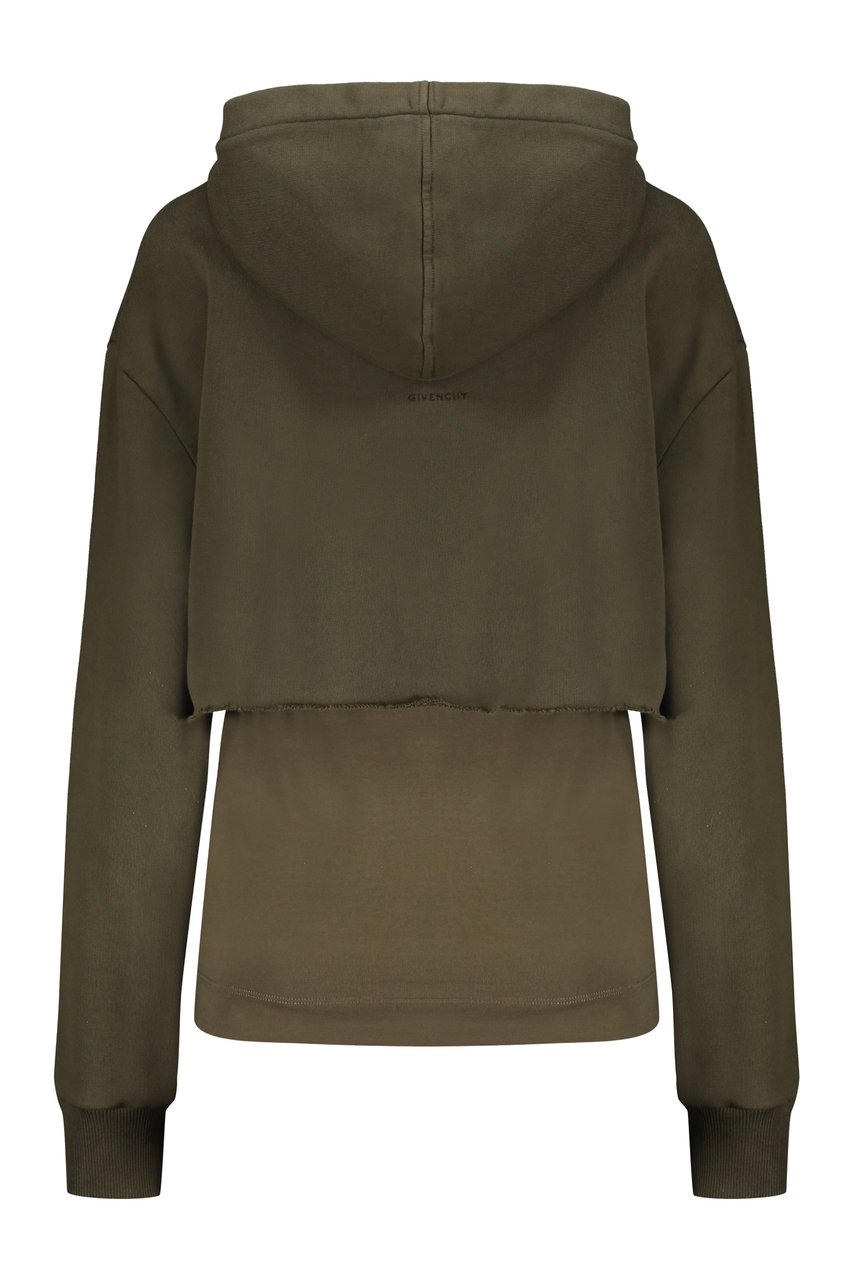 Givenchy Cotton hoodie Groen