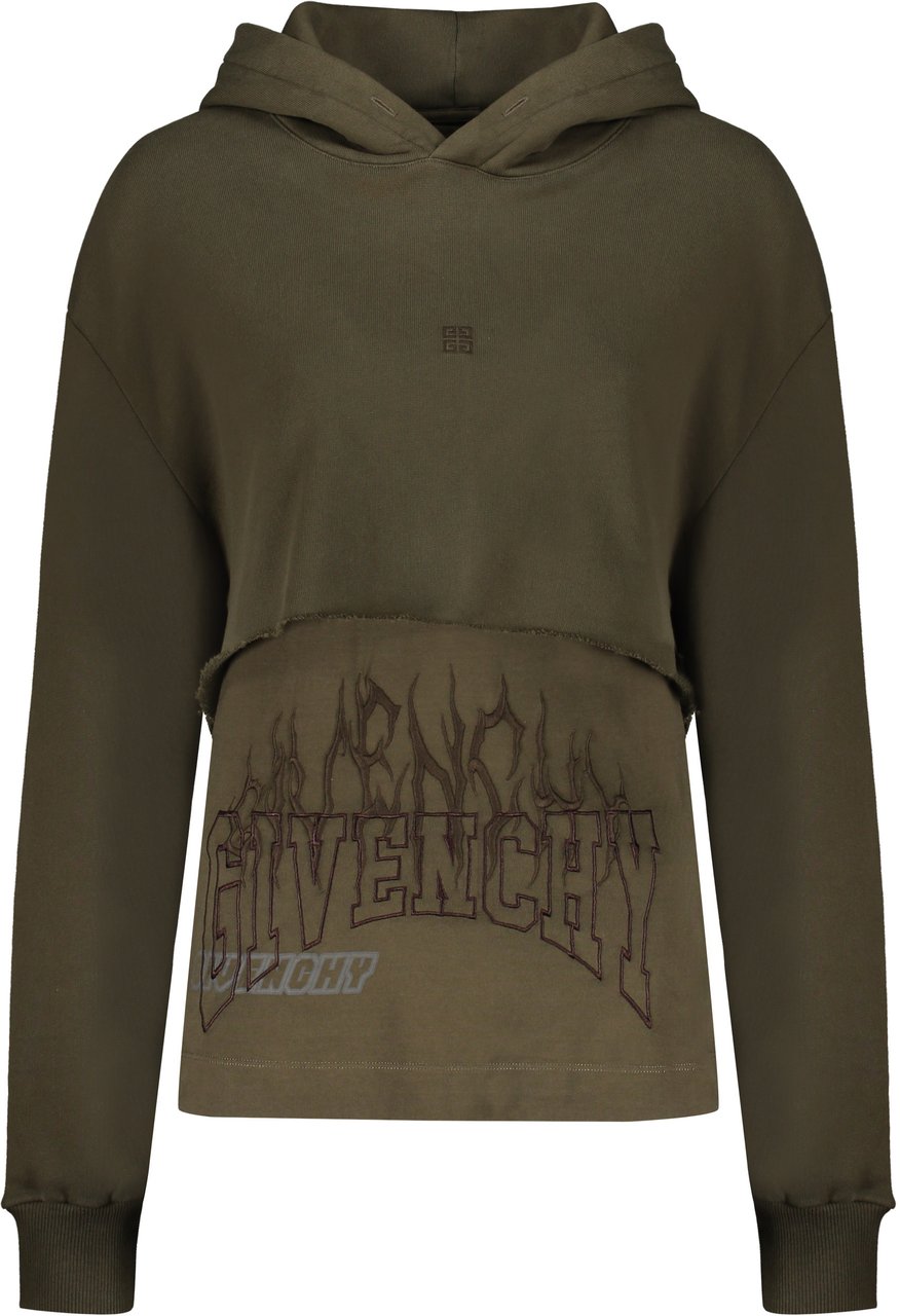 Givenchy Cotton hoodie Groen