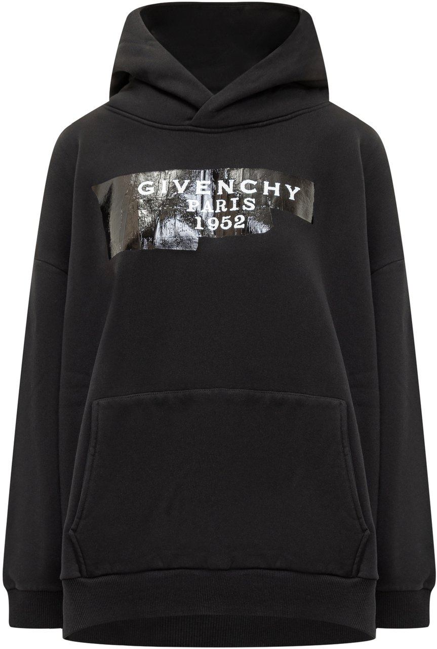 Givenchy Felpa Givenchy Nera con Logo Stampato Zwart