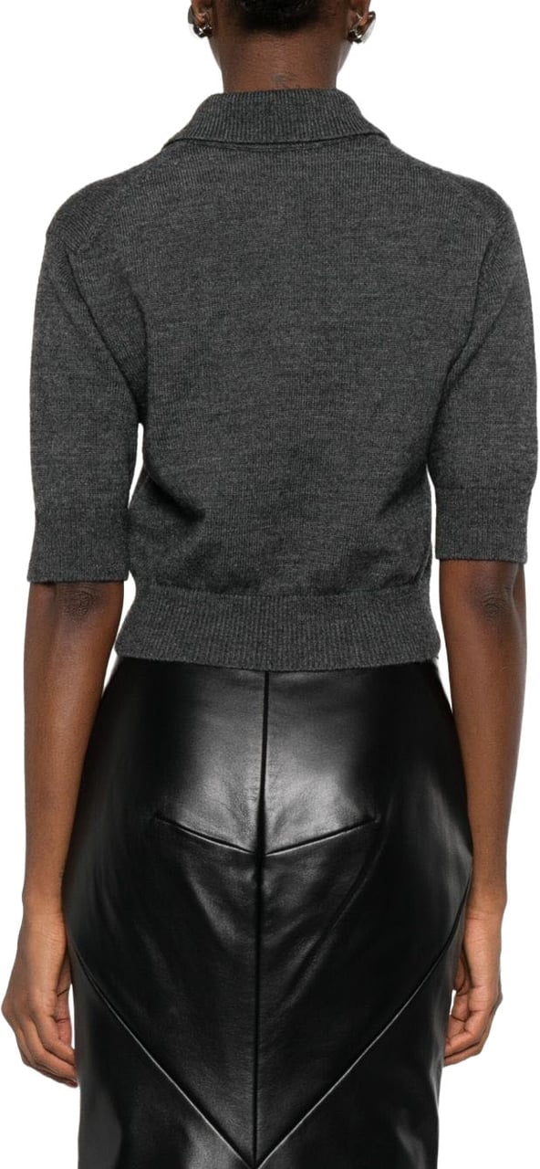 Givenchy Cropped Knit Top Grijs