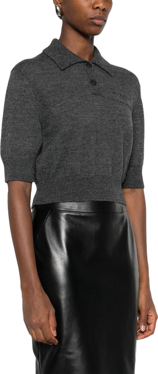 Givenchy Cropped Knit Top Grijs