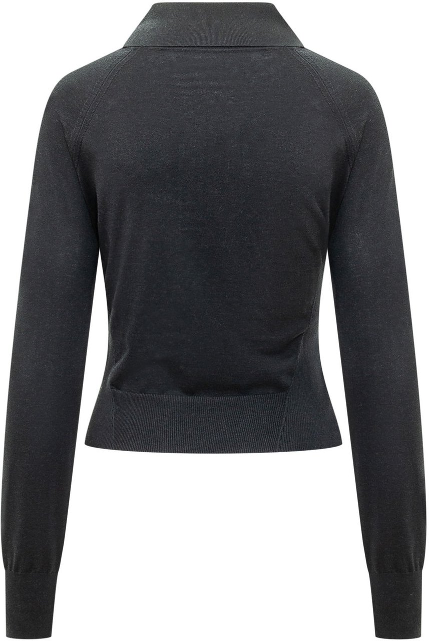 Givenchy Polo a Maniche Lunghe Donkergrijs