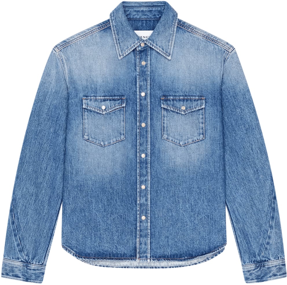 Givenchy DENIM KLASSIEK OVERHEMD BLAUW Blauw