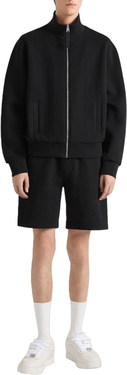 Givenchy GEQUILTE SWEATER MET RITS Zwart