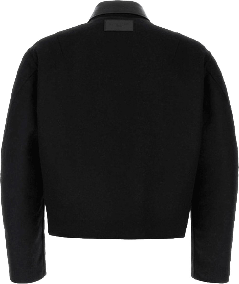 Givenchy LEATHER COLLAR BOMBER JACKET Zwart