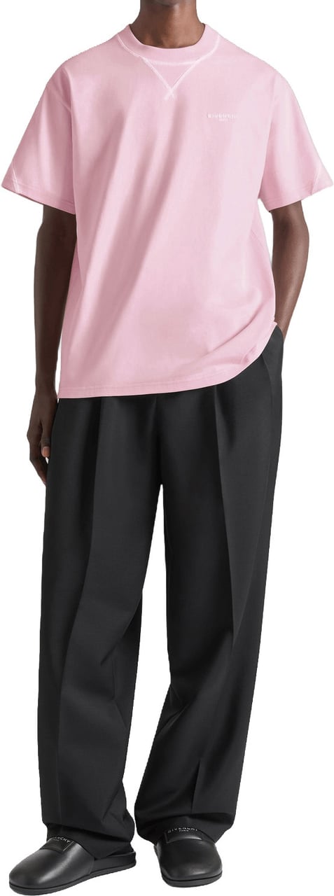 Givenchy COUTURE SEAM CONTRASTED STITCH T-SHIRT Roze