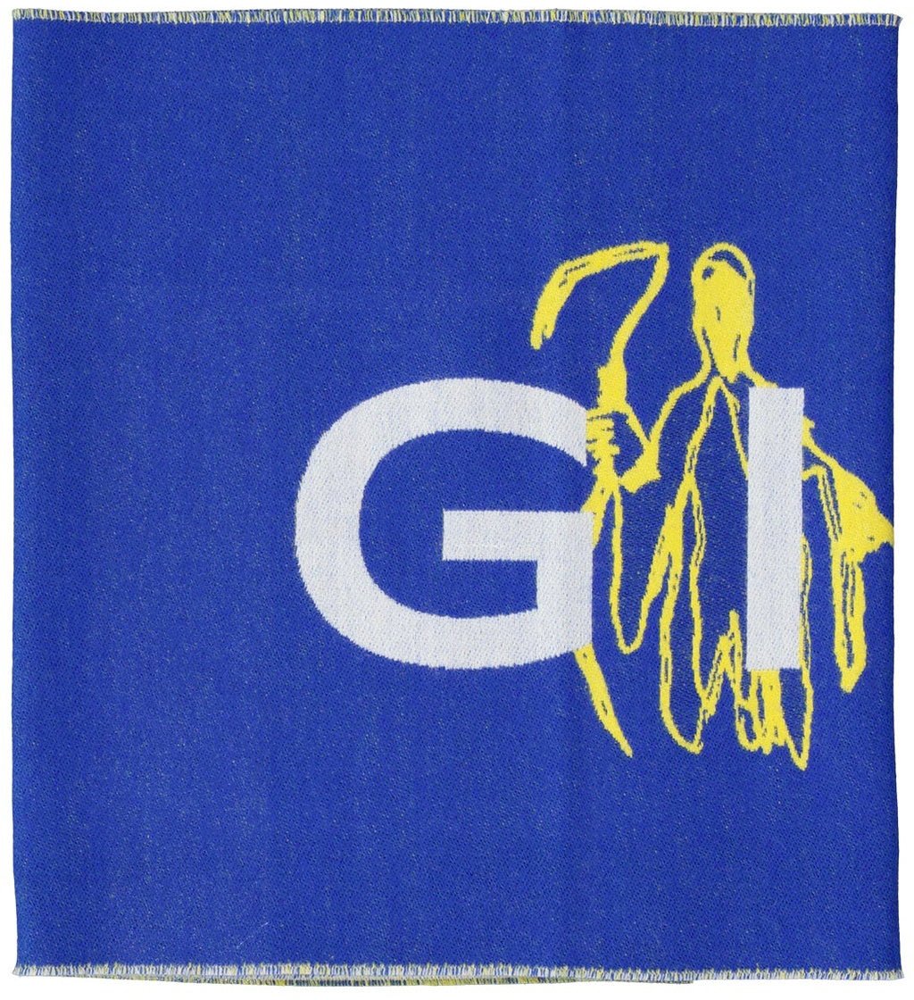 Givenchy Givenchy Logo Wool Scarf Blauw