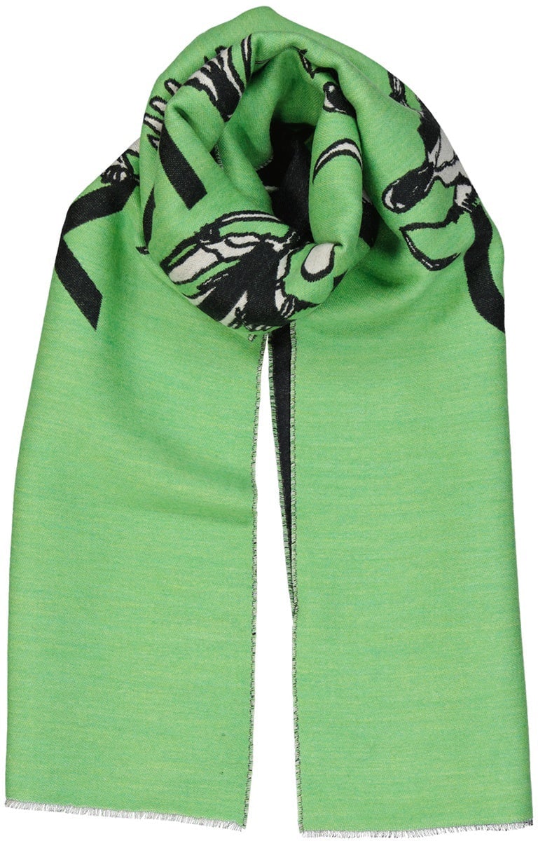 Givenchy Logo Wool Scarf Groen