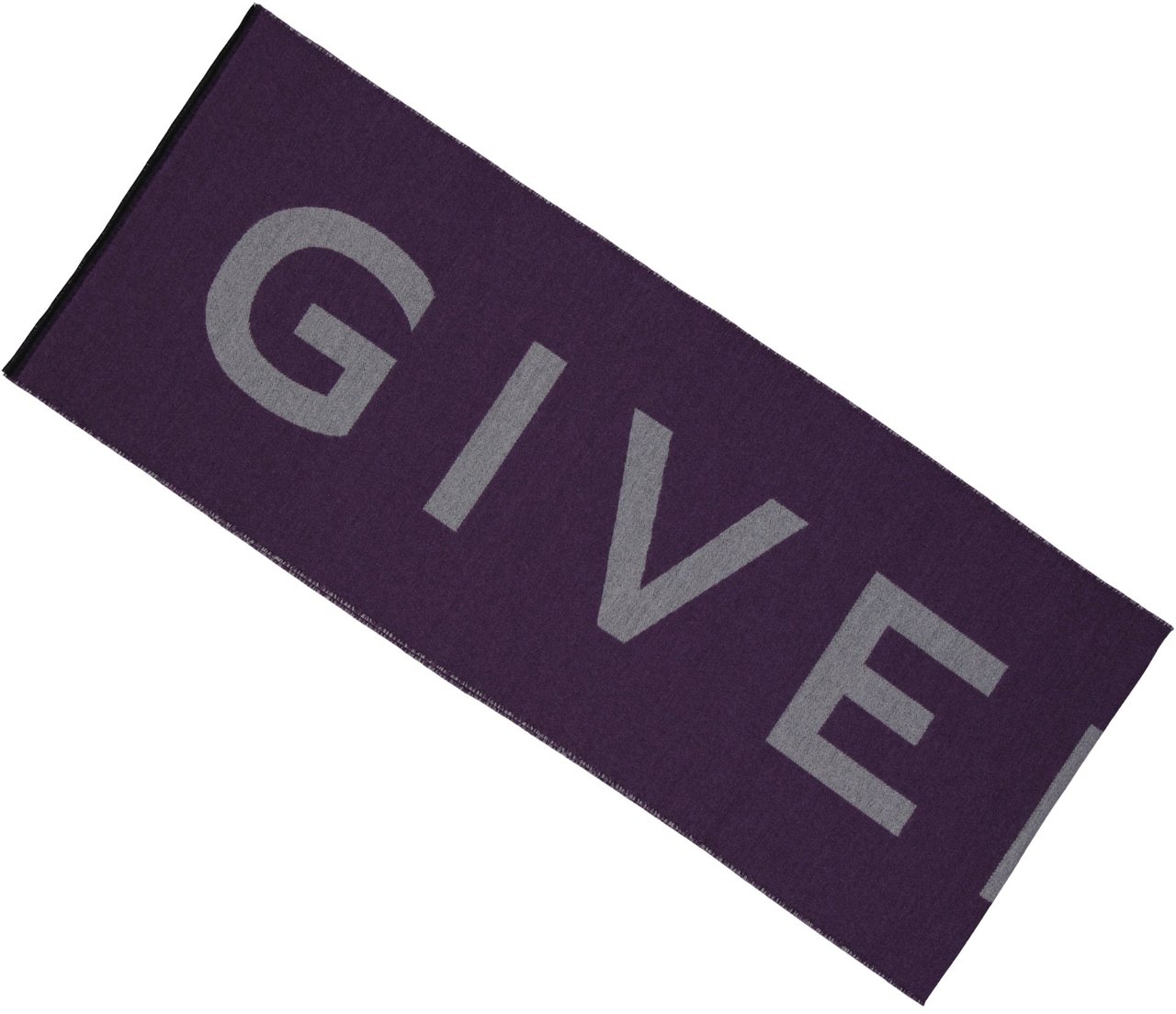 Givenchy Givenchy Wool Logo Scarf Paars