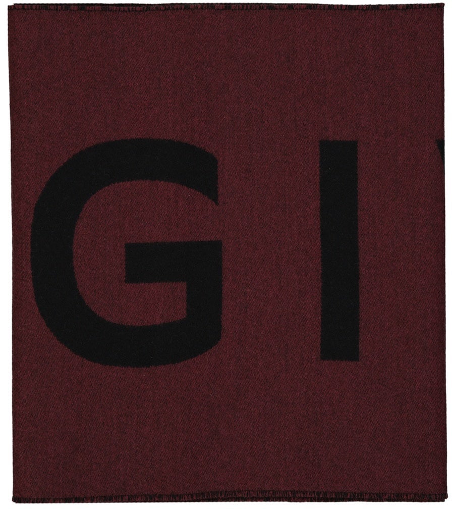 Givenchy Givenchy Wool Logo Scarf Rood